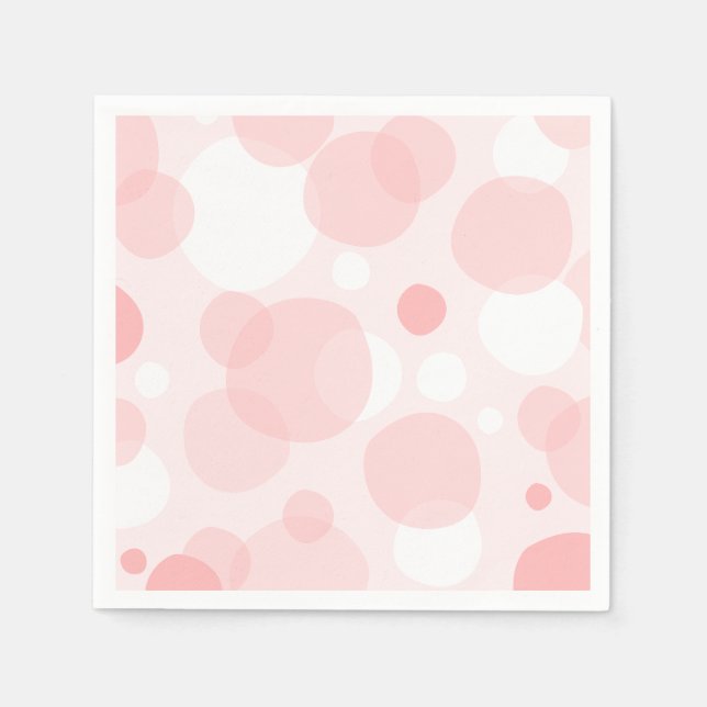 Niedliche rosa Blasen Serviette (Vorderseite)
