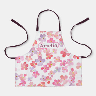 Niedliche, rosa Blume - All-over-Print-Schürze Schürze