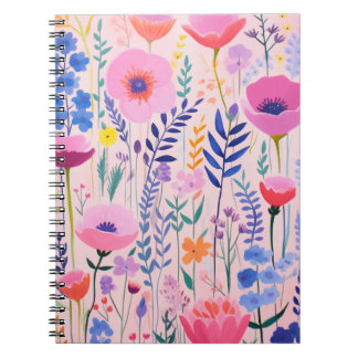 Niedliche rosa Blume Notizblock