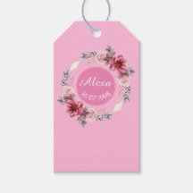 Niedliche rosa Blume Wreath Geburtstagsgeschenkmar