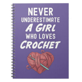 Niedliche rosa Crochet Geschenke Crocheting Croche Notizblock