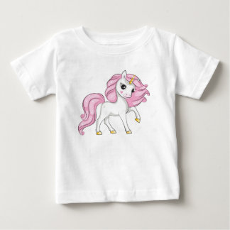 Niedliche Rosa Einhörner Baby T-shirt