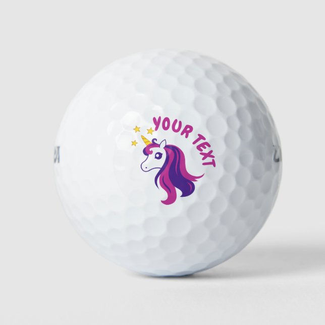 Niedliche, rosa Einhorngolfbälle für Kinder Golfball (Vorderseite)