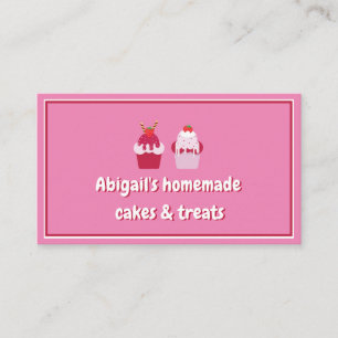 Niedliche rosa ErdbeerShortcakes, Visitenkarte