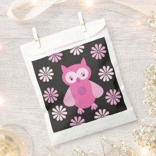 Niedliche Rosa Eule Geschenktütchen