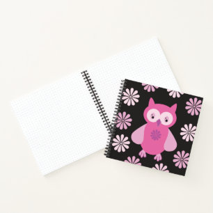 Niedliche Rosa Eule Notizbuch