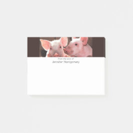Niedliche rosa Ferkel Tierfotos Post-it Klebezettel