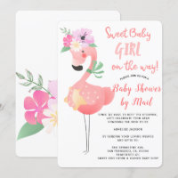 Niedliche Rosa-Flamingo-Babydusche per Post