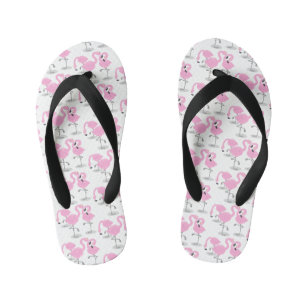 Niedliche Rosa-Flamingo-Trio-Cartoon-Abbildung Kinderbadesandalen