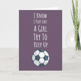 Niedliche rosa Fußball-Karten Girls for Kids Girls Karte
