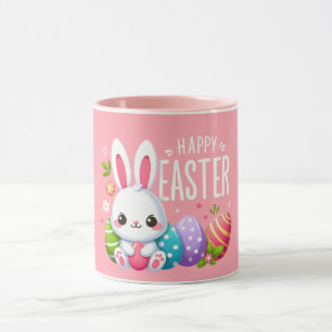 Niedliche, rosa Happy Ostersonnige Tasse