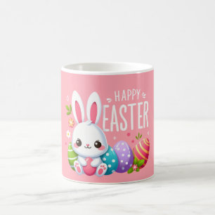Niedliche, rosa Happy Ostersonnige Tasse