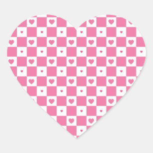 Niedliche rosa Herz-Girly rosa weißes Herz-Aufkleber