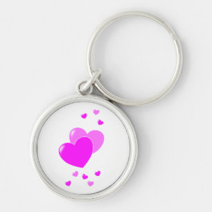 Niedliche rosa Herzen Keychain Schlüsselanhänger