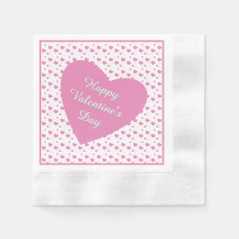 Niedliche rosa Herzen romantisches Muster Serviette