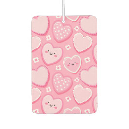 Niedliche rosa Herzen und Blume Air Freshener Autolufterfrischer