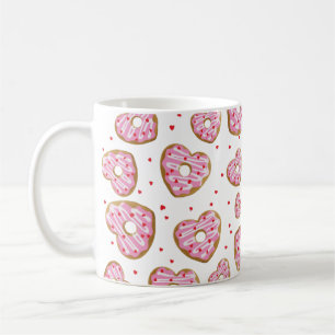Niedliche rosa Herzkekse Kaffeetasse
