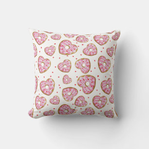 Niedliche rosa Herzkekse Kissen