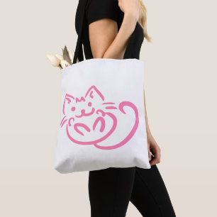 Niedliche rosa Katze Tasche