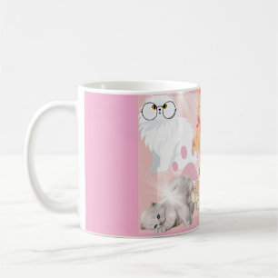Niedliche rosa Katzen Keramik-Tasse Adorable fla Kaffeetasse