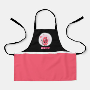 Niedliche Rosa-Katzenkatze-Schürze Schürze