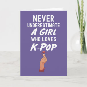 Niedliche rosa Kpop-Karten für Mädchen Karte