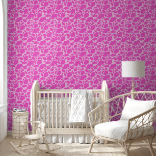 Niedliche rosa Kuh fleckt Mädchen Kinderzimmer Tapete