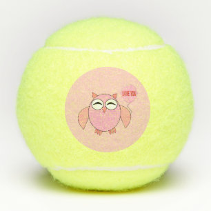Niedliche rosa Liebe, die du auwl Tennisbälle