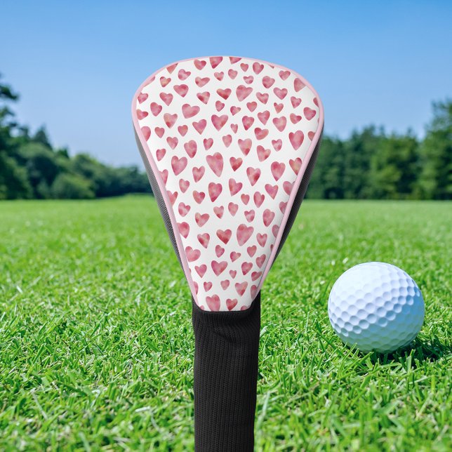 Niedliche rosa Liebe Herzmuster Golf Headcover (Von Creator hochgeladen)