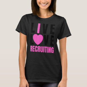 Niedliche rosa Live-Liebe Rekrutieren ich Herz Rek T-Shirt