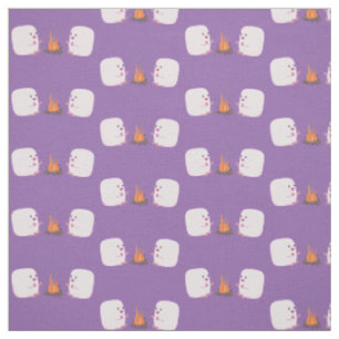 Niedliche rosa Marshmallows im Cartoon des Lagerfe Stoff