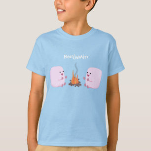 Niedliche rosa Marshmallows im Cartoon des Lagerfe T-Shirt