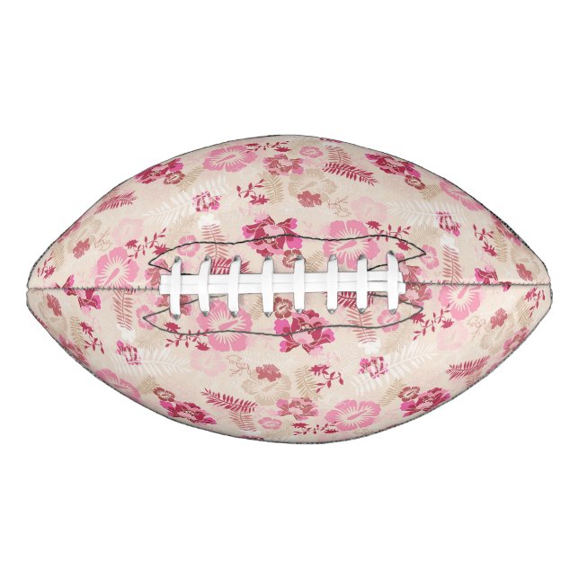 Niedliche rosa moderne Blume Muster High Top Turns Football (Vorderseite)