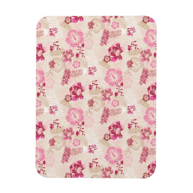 Niedliche rosa moderne Blume Muster High Top Turns Magnet (Vertikal)