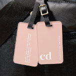 Niedliche Rosa-Monogramm Gepäckanhänger<br><div class="desc">Reisen Sie mit diesen niedlichen Gepäckanhängern stilvoll! Unsere personalisierten Gepäckanhänger fügen jeder Reise eine individuelle Touch hinzu und machen sie zum perfekten Reisezubehör. Diese rot-pinken, gürteligen Tags sind ideale Weihnachtsgeschenke für Teenager oder Frauen, die niedliche Gepäckanhänger Liebe Reisen essenziell. Diese persönlichen Gepäckanhänger sind ideal für Weihnachtsgeschenke und machen für unterwegs...</div>