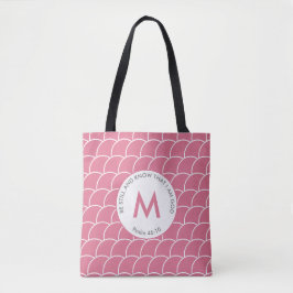 Niedliche rosa Monogramm NOCH IMMER SEIN UND Fish Tasche