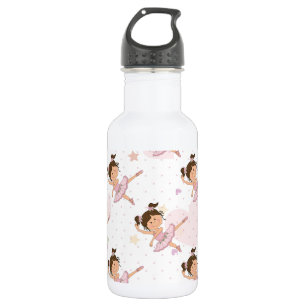 Niedliche rosa Muster-Herzen und Sterne der Trinkflasche
