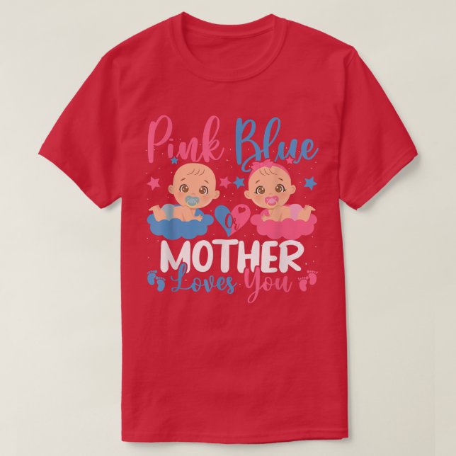Niedliche, rosa oder blaue Lieben Sie Geschlecht z T-Shirt (Design vorne)