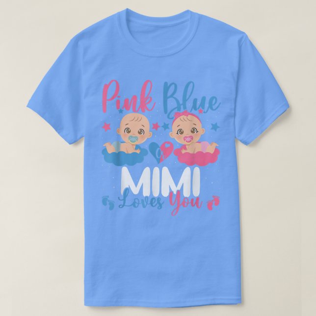 Niedliche rosa oder blaue Mimi-Lieben Sie Geschlec T-Shirt (Design vorne)