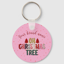 Niedliche rosa OH Weihnachtsbaum Bulge Geschenk Schlüsselanhänger