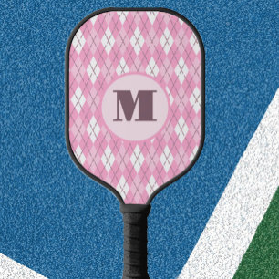 Niedliche Rosa-Preppy-Raute Pickleball Schläger
