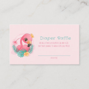 Niedliche Rosa Prinzessin Flamingo Girl Diaper Raf Visitenkarte
