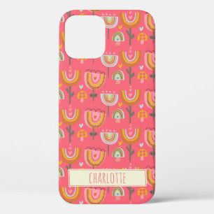 Niedliche Rosa Regenbogen-Blume Personalisierter N Case-Mate iPhone Hülle