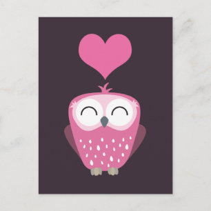Niedliche rosa Schale und Liebe Herz Postkarten