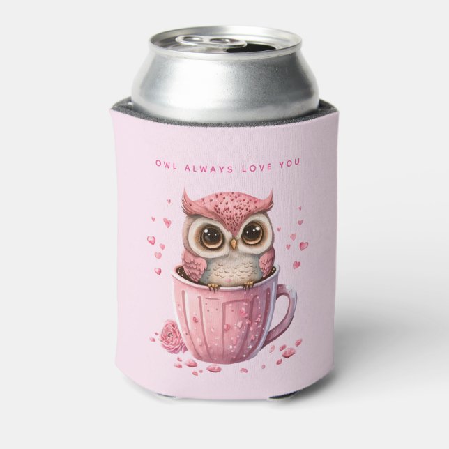 Niedliche rosa Schüssel in einem Cup Niedlich Pupp Dosenkühler (Kanne Rückseite)