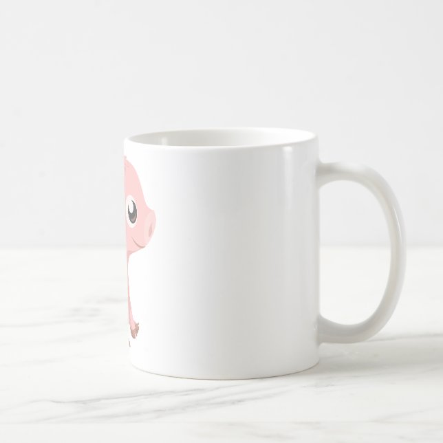 Niedliche rosa Schwein-Tasse Kaffeetasse (Rechts)