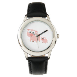 Niedliche Rosa Schweine Armbanduhr
