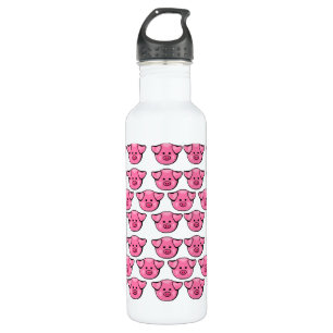 Niedliche Rosa Schweine Edelstahlflasche