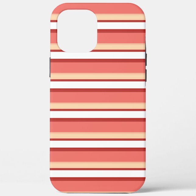 Niedliche, rosa Streifen Case-Mate iPhone Hülle (Rückseite)