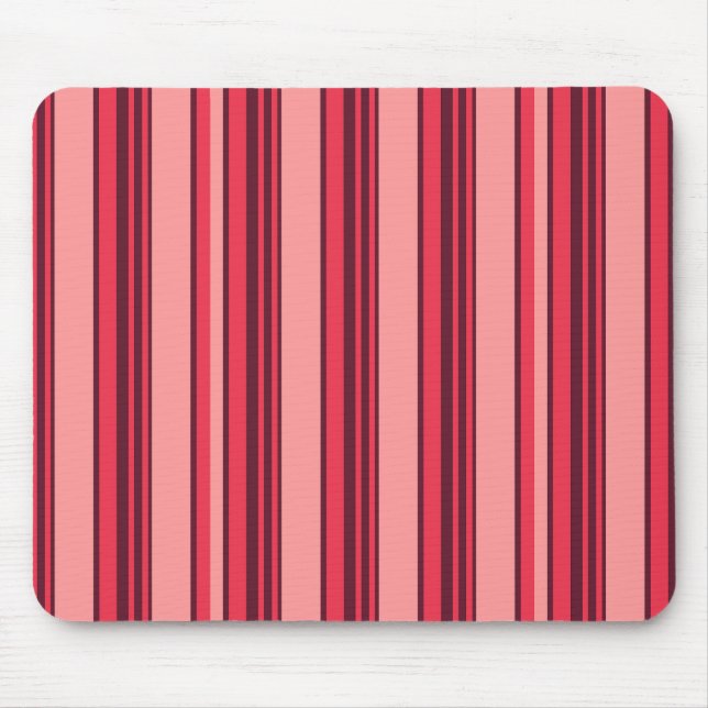 Niedliche Rosa Streifen Mousepad (Vorne)